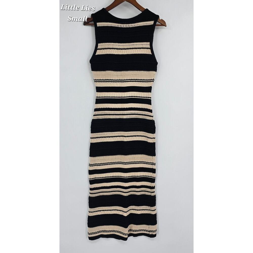 Little Lies by Anthropologie Isabella Crochet‎ Stripe Midi Dress – S